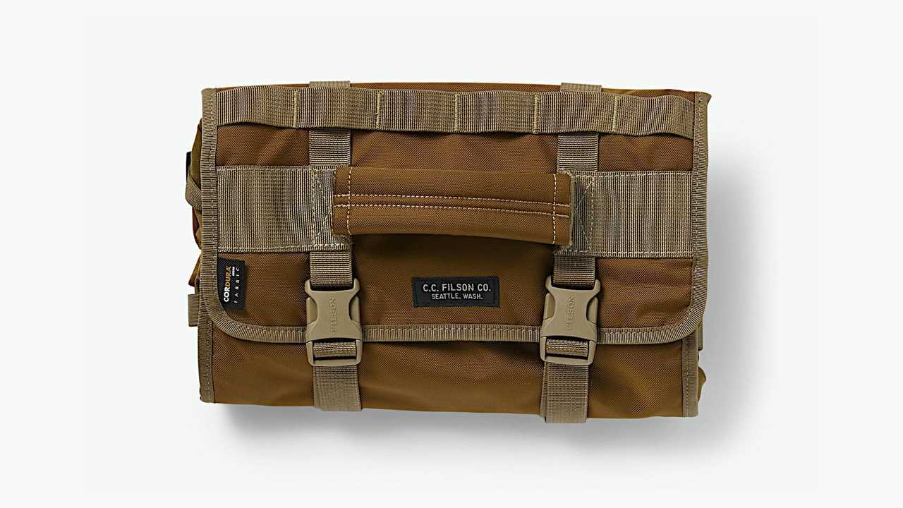 Filson Alcan Tin Cloth Tool Roll - Closed Up