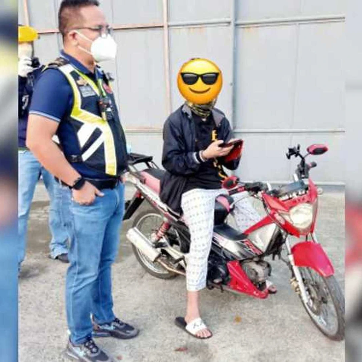 caught riding motorcycle without helmet This Dude Was Caught Riding On The Sidewalk Without A Helmet