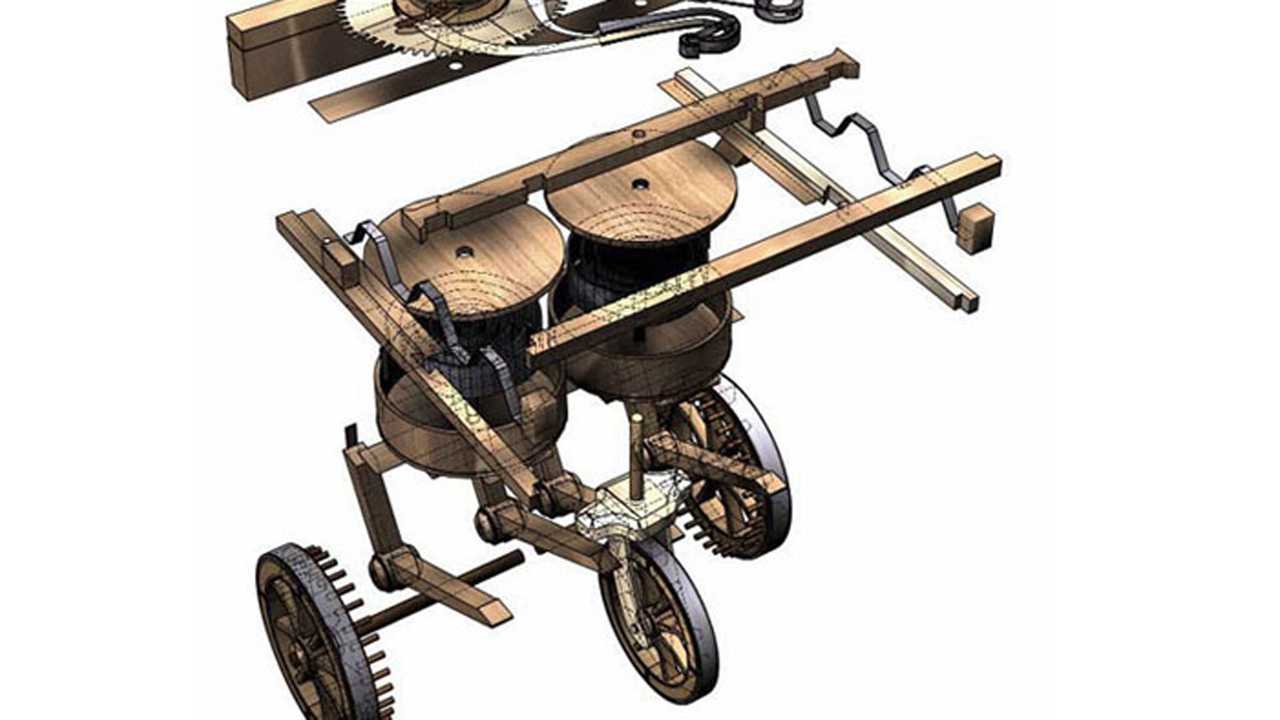 La macchina a molla di Leonardo Da Vinci