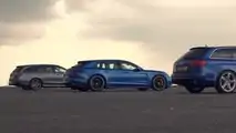 Hepsi Station Wagon Olan RS6, E63 ve Panamera'nın Drag Yarışı