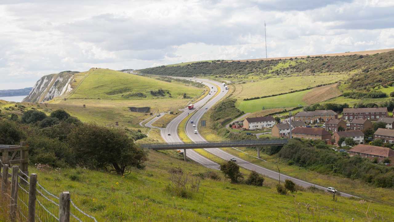 Motorway in Dover UK