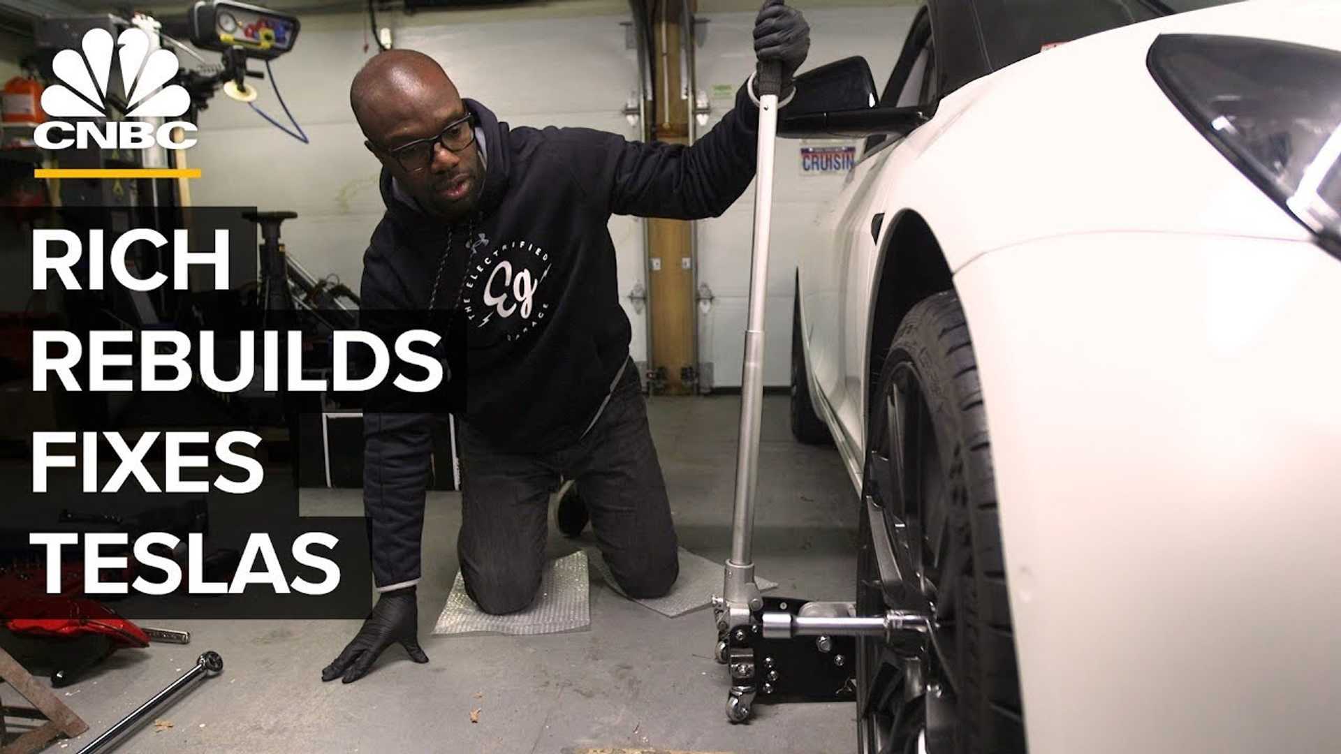 Famed YouTuber Rich Rebuilds Opens Up Tesla Repair Shop Video