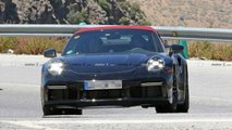 Porsche 911 Turbo Cabriolet Red Top Spy Shots