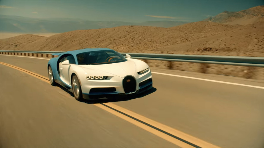 Tests de la Bugatti Chiron dans le désert du Nevada