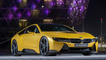 Colorful BMW i8s at Yas Marina Circuit