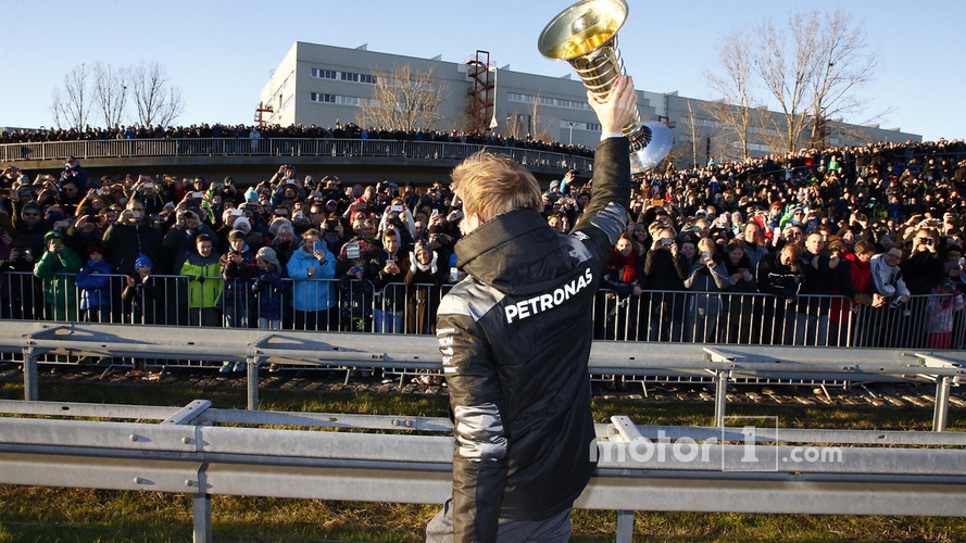 World Champion Nico Rosberg celebrates