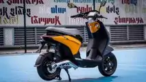 Piaggio One Electric Scooter Rear Right Angle View