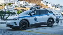 Greek island Astypalea: Volkswagen ID.4 Police