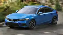 Honda Civic hayon avant trois quarts 2022