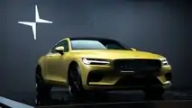 Polestar 1 Special Edition in gold front angled
