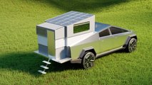 Cyberlandr Truck Camper for Tesla Cybertruck extending