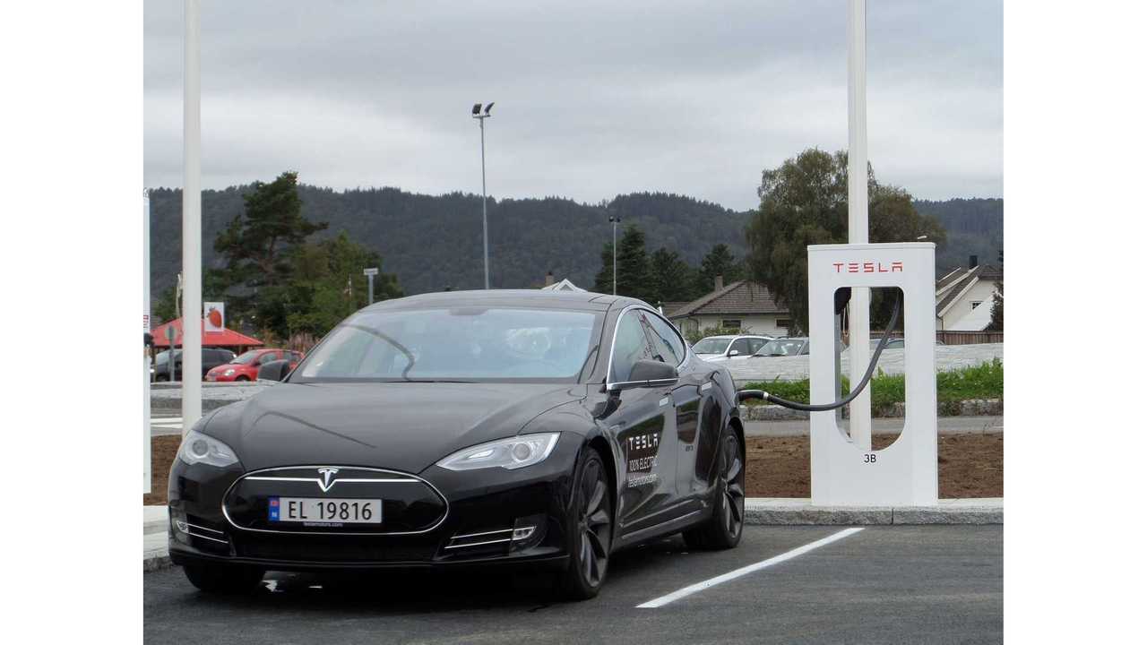 First Six Tesla Supercharger Stations Up And Runing in Norway; ~ 120 kW of Power