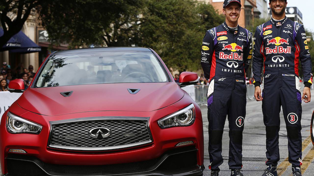 We had the chance to ride in the Q50 Eau Rouge Infiniti concept and want it bad. Think GTR wrapped in four-door clothing. Photo courtesy of Red Bull