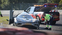 Koenigsegg Agera R development car crash on Nürburgring