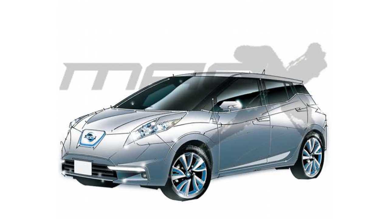 Unofficial Next Generation Nissan Leaf Sketch Insideevs Photos Unofficial Next Generation Nissan Leaf Sketch