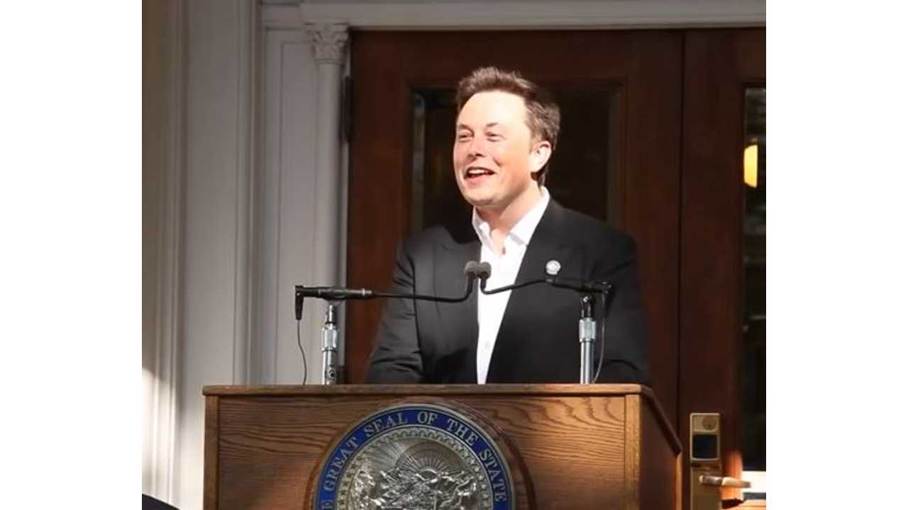 Elon Musk Takes To The Podium In Nevada