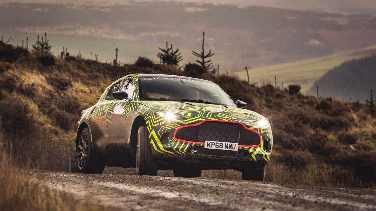 Aston Martin DBX testing in Wales