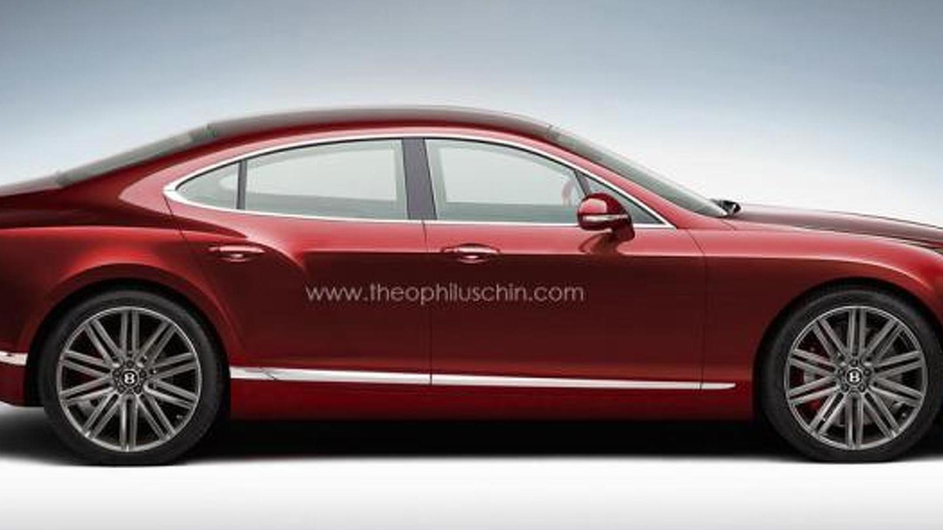 Bentley Four Door Coupe Speculatively Rendered