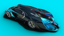 Bugatti hiper otomobil render