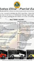 Lotus Elise Purist Edition pdf