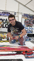 Ian Cook painting a 458 Italia, Goodwood Festical of Speed 2010, 05.07.2010