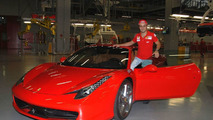 Felipe Massa and Stefano Domenicali in Maranello posing with Ferrari 458 Italia, 05.10.2009
