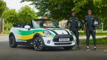 Jamaican bobsleigh team trains with a Mini