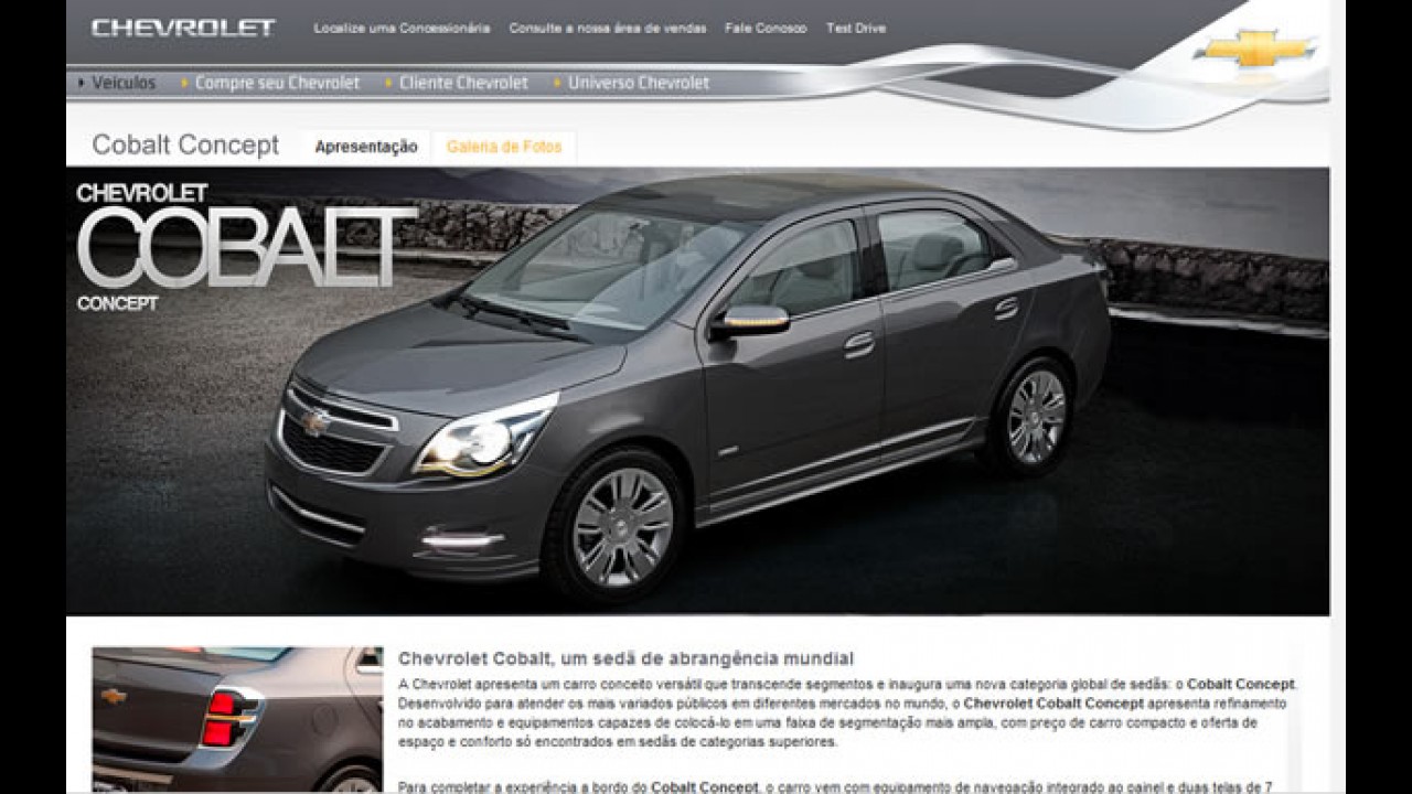 Novo Chevrolet Cobalt LS é flagrado em SP - Modelo já aparece no site da marca