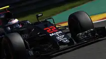 Jenson Button, McLaren on track.
