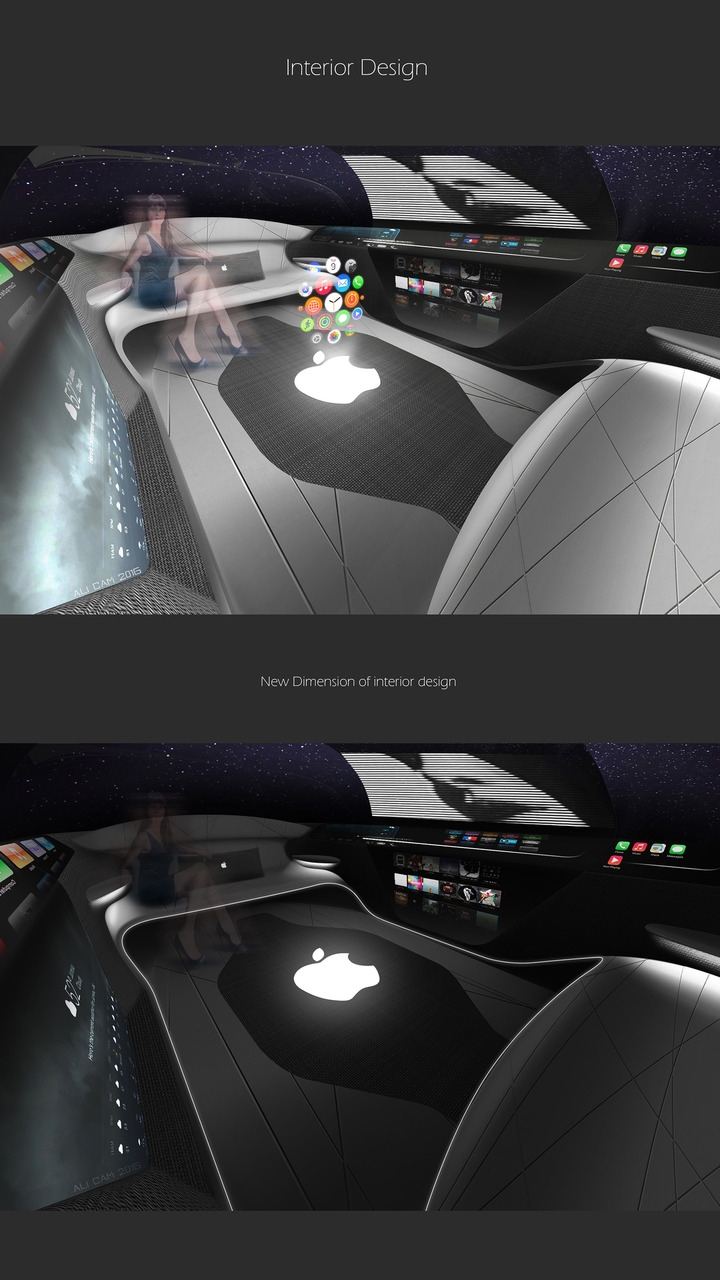 Apple Car 2076, interior