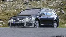 VW Golf R facelift spy photo
