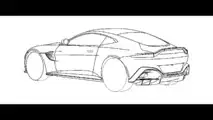 Aston Martin Vantage tasarım eskizi