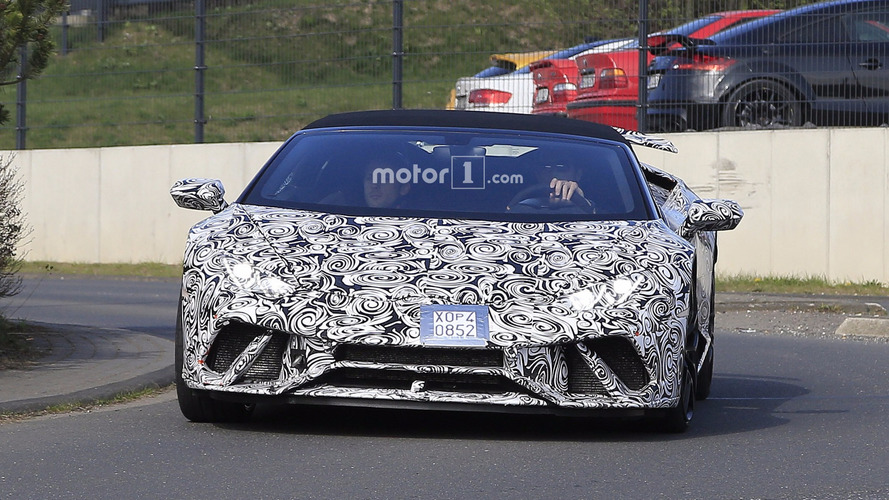 2018 Lamborghini Huracan Performante Spyder spy photos