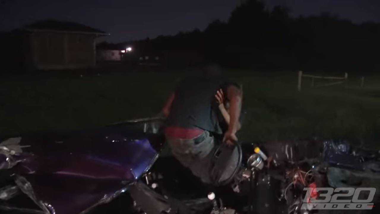 Ford Mustang Street Race Crash