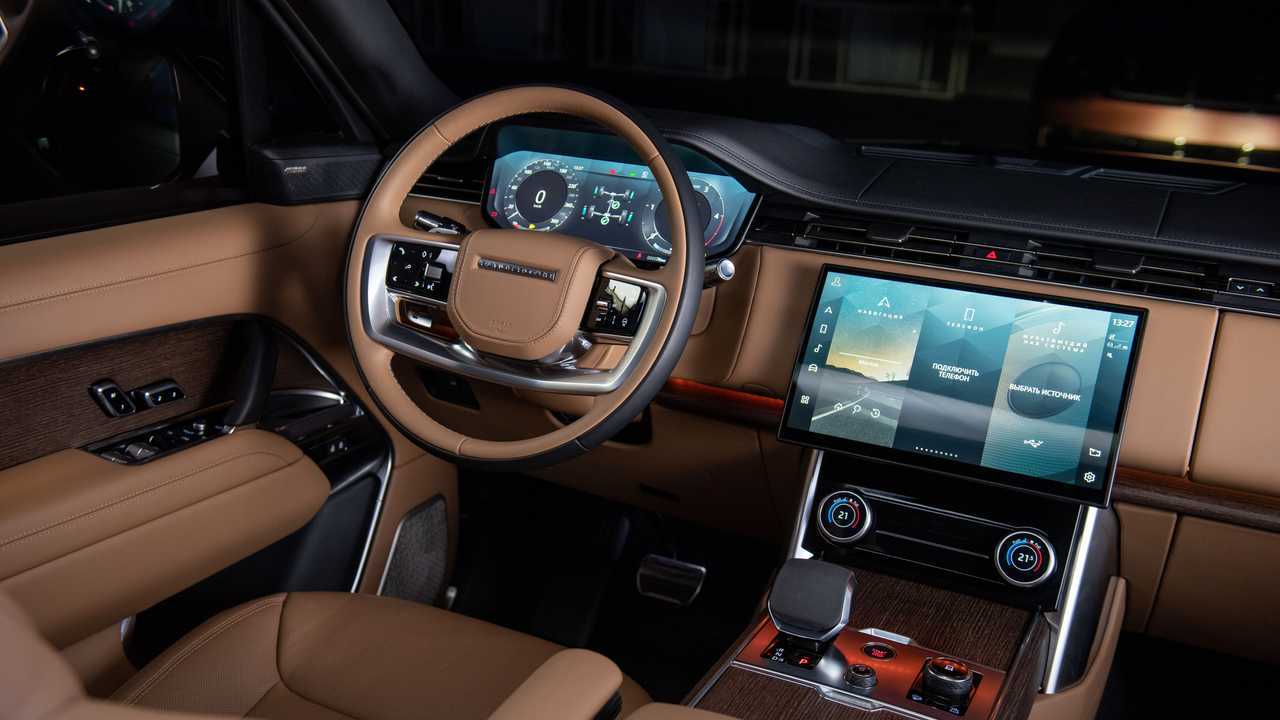 Новый Range Rover, интерьер с отделкой натуральной кожей