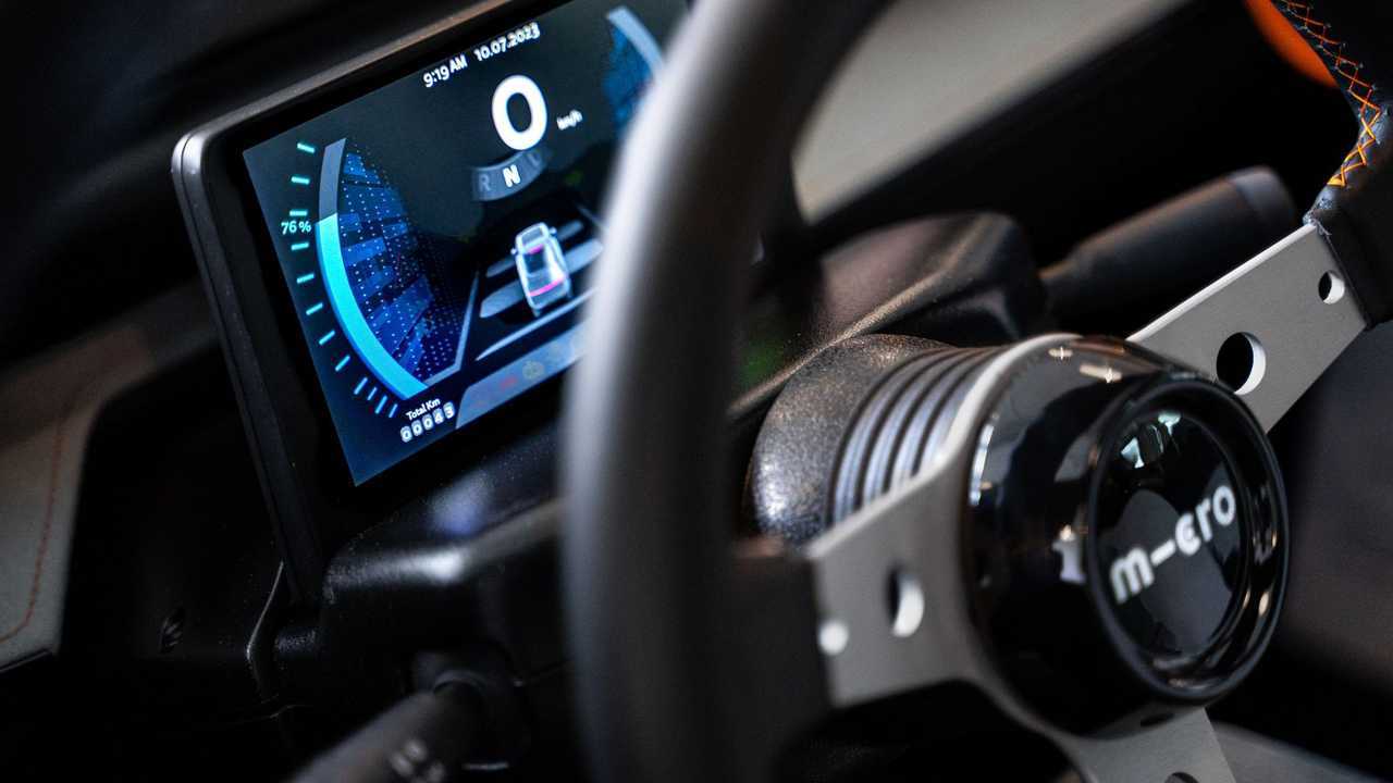Microlino 2.0 (Serienversion): Detail des Cockpits