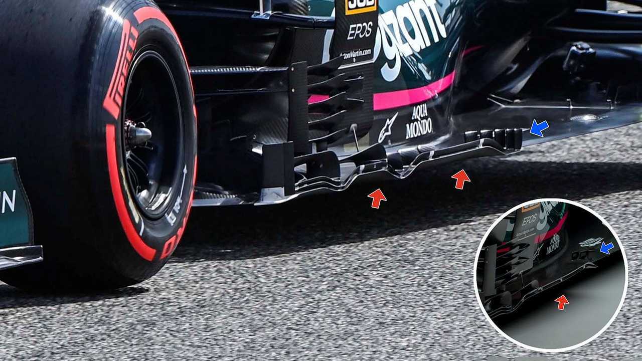 Aston Martin AMR21 floor detail