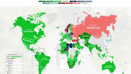 The Tesla Model 3 Is The Most Searched EV In The World Most searched EV in the world map