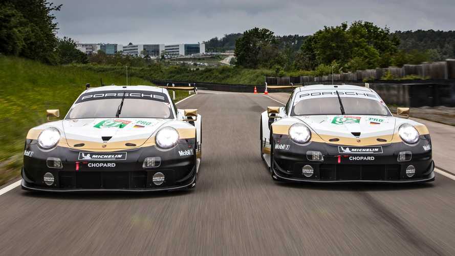 Porsche celebrates WEC title with gold Le Mans liveries