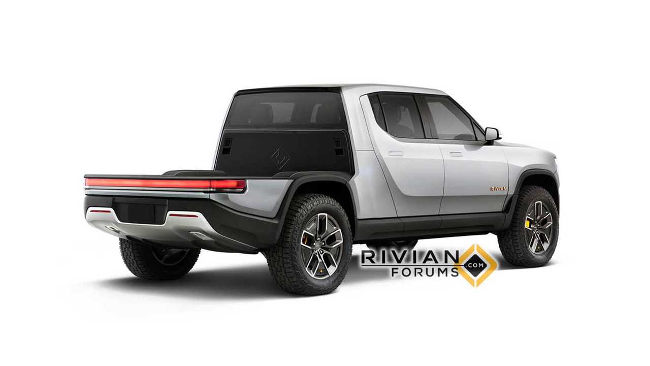 New Rivian R1t Pickup Truck Renders Show Camper Flatbed More
