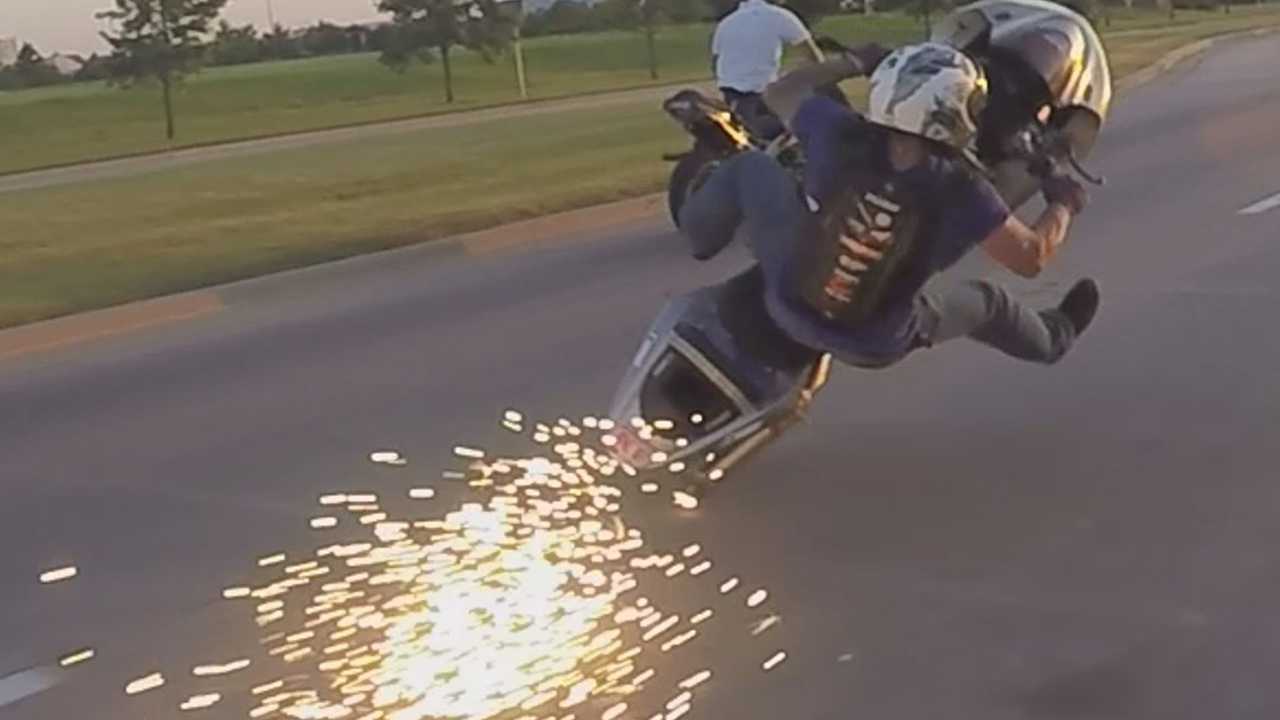 Squid Stunter Crashes Into Cop Car