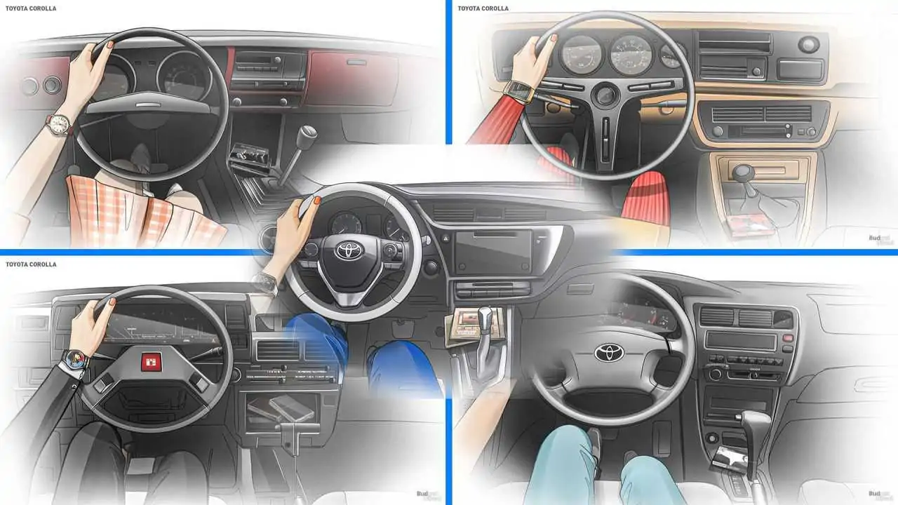 Check Out The Corolla Interior S Evolution Across All 11 Generations