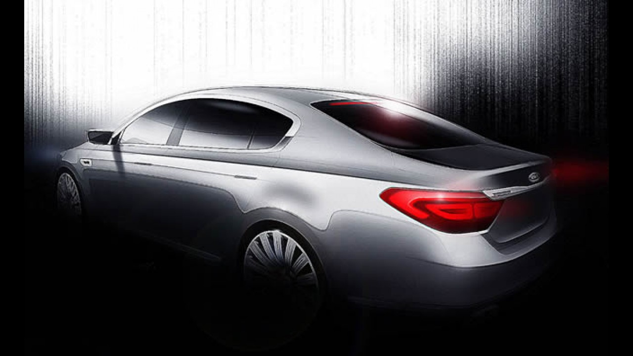 Kia divulga esboços do novo sedã de luxo K9