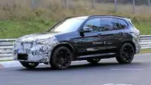 2021 BMW X3 M erstes Spion Foto (Seitenansicht)