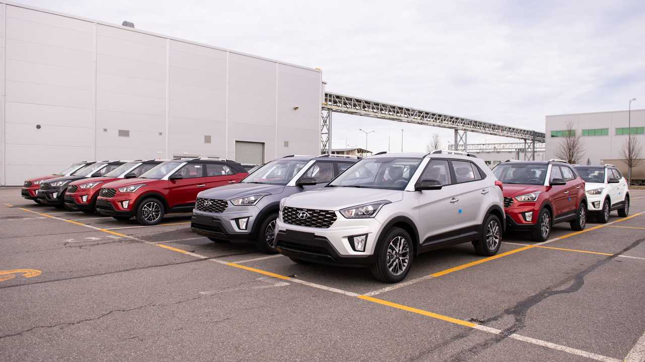 Завод Hyundai под Санкт-Петербургом.