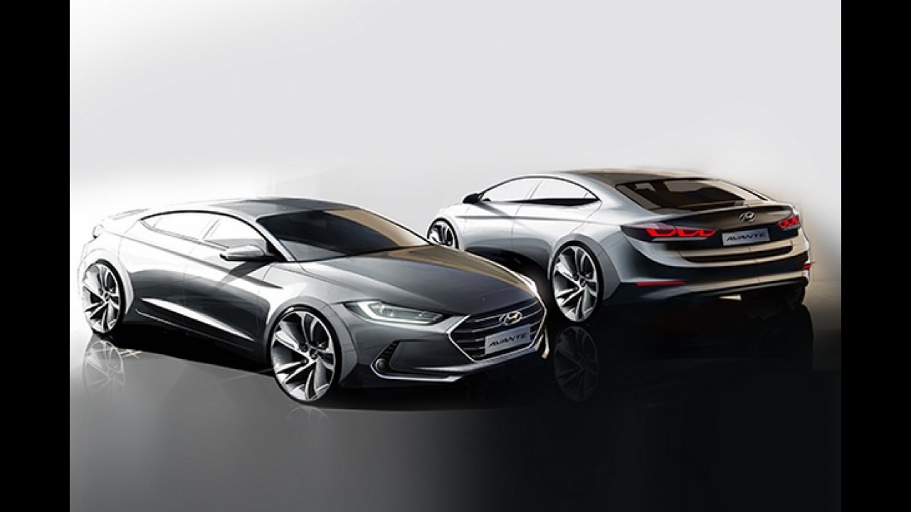 Novo Hyundai Elantra 2017 é flagrado "limpinho" dentro da fábrica