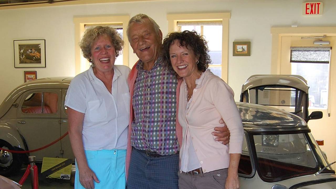 L-R, Ingrid and Carlo Krause with museum hostess Lana Temple.
