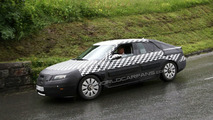 2010 Saab 9-5 sedan spy photos in the Alps