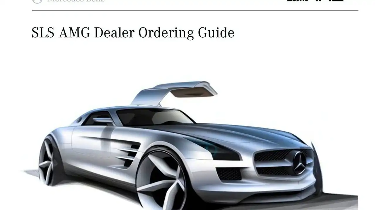 Mercedes Benz Sls Amg Gullwing Us Dealer Ordering Guide Leaked