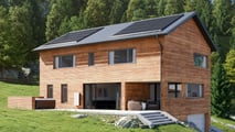 Tesla-Powerwall 3 an einem Haus auf dem Land